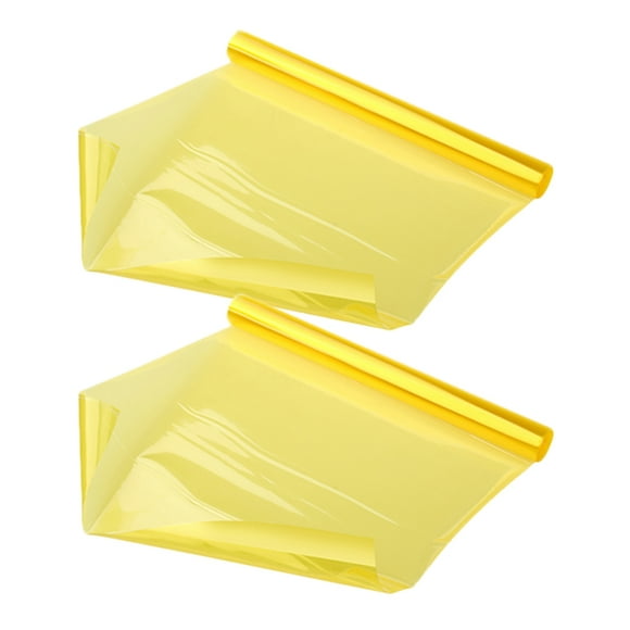Minkissy yellow sprit pray Headlight Tint Film Yellow PVC 2Set for Fog Lights