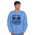 thumbnail image 3 of This Guy Worlds Greatest Farter Funny Men's Big & Tall Crewneck Sweatshirt Brisco Brands 3X, 3 of 4