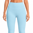thumbnail image 2 of Women's High-Waisted 7/8 Yoga Leggings, Soft Stretch Workout Pants, Light Blue, L, 2 of 6