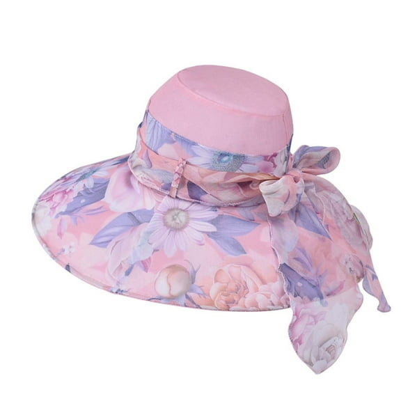 Weikingp Sun Hat Wide Brim Hat Large Brimmed Sunshade Hat Outdoor Travel Covering Fisherman's Hat Fashion Sun Hat Floppy Hats For Women Ladies Summer Hats Fisherman Cap Pink One Size Clearance！