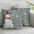 thumbnail image 3 of Nawypu  Winter Snow Throw Pillow Covers Snowman Tree Bullfinches Snowflake Christmas Square Pillow Cases for Decorative Cushion Bed Couch Sofa White, 3 of 5