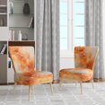 thumbnail image 2 of Designart "Dancing Tangerines II" Yellow Abstract Landscape Upholstered Accent Chair - Modern Arm Chair For Bedroom, 2 of 7
