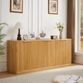 thumbnail image 5 of Aukfa 67" Modern Sideboard Cabinet, Wood Storage Credenza & TV Cabinet with 6 Fluted Doors for Living Room/Dining Room,Natural, 5 of 8