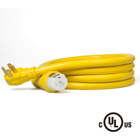 - Rockpals 15-Foot Generator Cord, NEMA 14-50P Generator Plug to CS-6364 Locking Connector, 50-Amp 125/250-Volt
