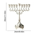 thumbnail image 3 of FeiFu 9 Head Gold Plated Candlestick Candlestick for Lighting Candles During Hanukkah and Sabbath Christmas Iron Metal Candlestick Decor, 3 of 6