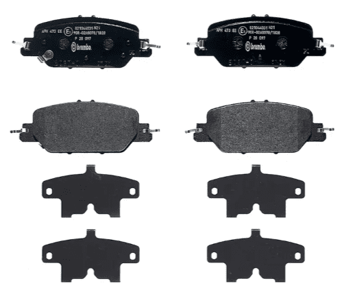 Brembo P28097; Brake Pad; PRIMELINE; FMSI Number D2037-9268; Low-Metallic; Set Of 4