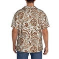 thumbnail image 5 of Lafuoo Indian Paisley1 Pattern Men's Cuban Collar Short Sleeve Shirt, Button-Down Resort Beach Pocket Shirt-X-Large, 5 of 7