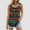 Black#2, variant on Women's Sleeveless Round Neck Elastic Waist Blouse,Tank Tops for Women,Women's New Loose Casual Crew-neck Pleated Print Fashion Top Navy S