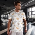 thumbnail image 3 of Wukai Funny Chicken Print Men's Short-Sleeved Mesh T-Shirt,Quick-Dry Short Sleeve Workout T-Shirt-6X-Large, 3 of 8
