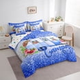 thumbnail image 3 of Homewish Happy Camping 7pcs Bedding Comforter Set,Camper Theme Queen Bedding Sets,Rustic Flower Floral Queen Sheet Sets For Children,Microfiber Bedroom Decor Reversible, 3 of 8