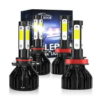 4000LM High Low LED Headlights 6000K Bulbs Kit For RAM 1500 2500 3500 2013-2014 2015 4-Pack Super Bright White 9005 H11 Combo, 300% Brighter High Power Lamps, Canbus No Error