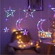 thumbnail image 1 of Luces decorativas de cortina de cadena de estrellas, cadena de cortina de estrella y luna, luces de cadena de cortina, luces de cortina de Ramadán, las mejores en su clase, 1 of 5