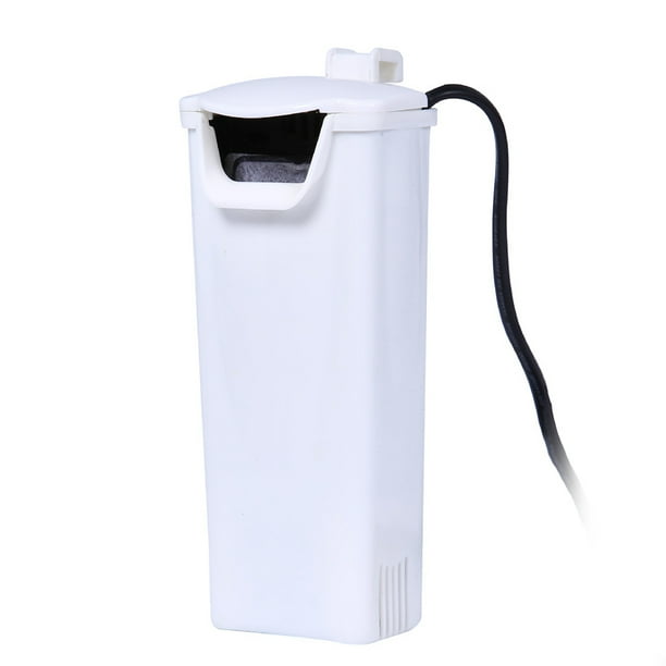 EeaseMX Acuario de cascada, tanque de peces tortuga, bomba de oxígeno, filtro de nivel de agua integrado, accesorios para acuario con enchufe europeo.