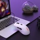 thumbnail image 3 of Monstrate Ratón para juegos por cable AJ129, ratón para Gamer, ergonómico, para viaje, 500Hz, ligero, accesorio de clic para el hogar y la Oficina Juegos de teclado y mouse para computadora Blanco, 3 of 6