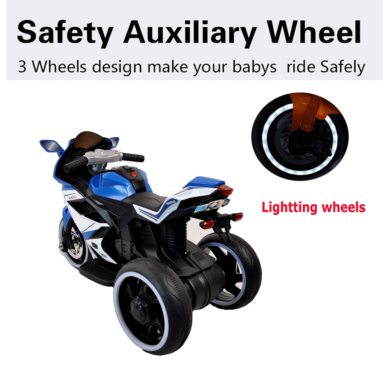 Lowestbest Kids Ride on Car, Kids Ride on Motorcycle, Children 6V Electric Battery Powered Ride on Toys, Pink / Blue 3 Wheel Motorcycle for Girls Boy W/ Music, Gift Lowestbest Kids Ride on Car, Kids Ride on Motorcycle, Children 6V Electric Battery Powered Ride on Toys, Pink / Blue 3 Wheel Motorcycle for Girls Boy W/ Music, Gift