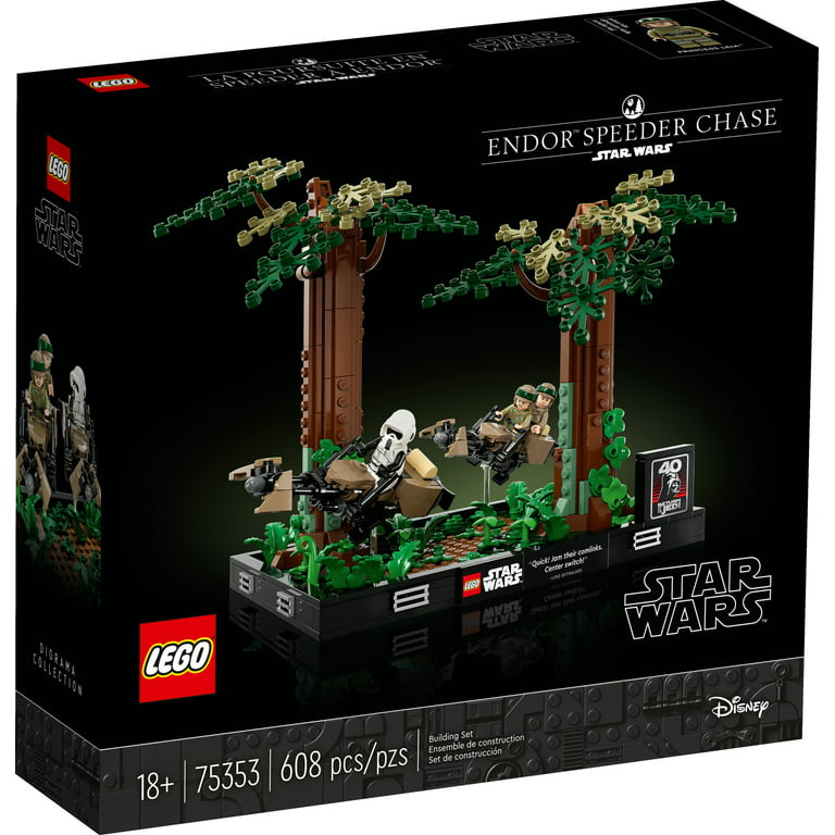 sygdom diskriminerende kuffert LEGO Star Wars Endor Speeder Chase Diorama 75353 Collectible Gift for Star  Wars Fans - Walmart.com