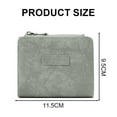 thumbnail image 2 of Small Wallet for Women, Slim Pu Leather Credit Card Holder Wallets for Women, Zipper Coin Pocket-Grey blue, 2 of 5