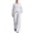 Y12-White, variant on Mifsaly 2 Piece Linen Set for Women Crewneck Balloon Sleeve Tops and Lounge Trousers Trendy Going Out Travel Airport Vacation Matching Outfits