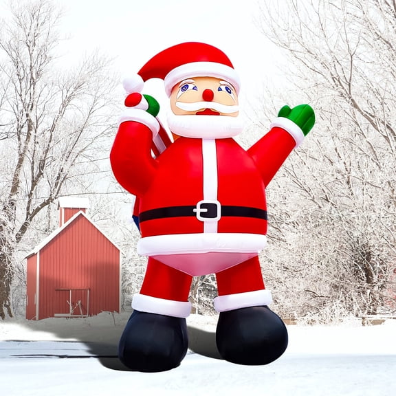 Relunch 33FT Giant Santa Inflatable Santa Claus for Christmas Outdoor Decoration with Blower/Sturdy Oxford/Outdoor Blow Up Yard Decoration