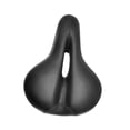 thumbnail image 4 of Asiento de bicicleta de cuero PU con almohadilla ergonómica para bicicleta de montaña Negro, 4 of 8