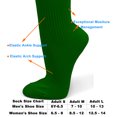 thumbnail image 3 of Couver Unisex Polyester Soccer Knee High Sports Athletic Socks, Green Small, 3 of 9