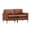 Brown, variant on 55" Small Loveseat Sofa for Small Spaces,Leather Upholstered 2-Seater Sofa Couch Single Casual Sofa Chair for Living Room Office,Light Gray