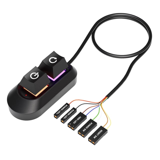 Interruptor de Reinicio de placa base de PC, Cable de extensión de alimentación de arranque externo para accesorios de carcasa de PC de oficina
