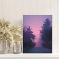 thumbnail image 2 of Misty Pink Sky Road Canvas Print Wall Art for Living Room Office Hotel Entryway Hallway, 2 of 8