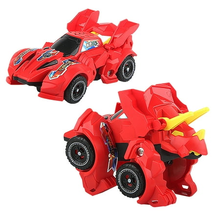 Dinosaur Toys for Kids 3-5  Transforming Dinosaur Car Toy with Light Music for Toddlers 1 2 3 4 5 Year Old Boys Girls  Dinosaur Transformer Toys Cars for Boys 4-6
