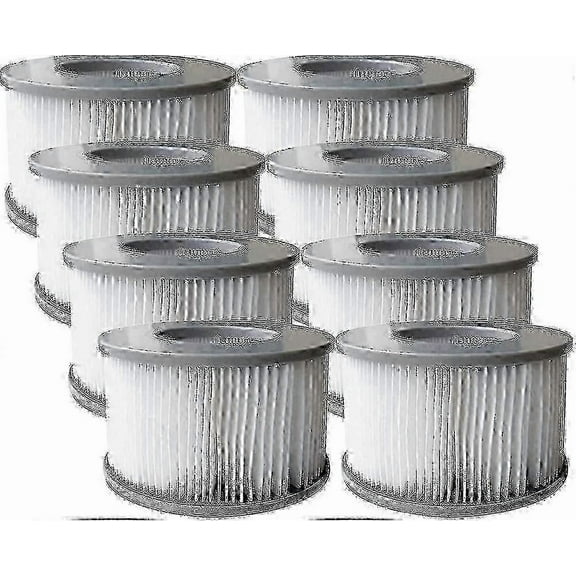 Set of 8 Replacement Filters for Mspa Inflatable Pool and Jacuzzi