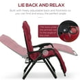 thumbnail image 4 of Outsunny Reclining Zero Gravity Chair, Folding Sun Lounger with Cushion, 4 of 10