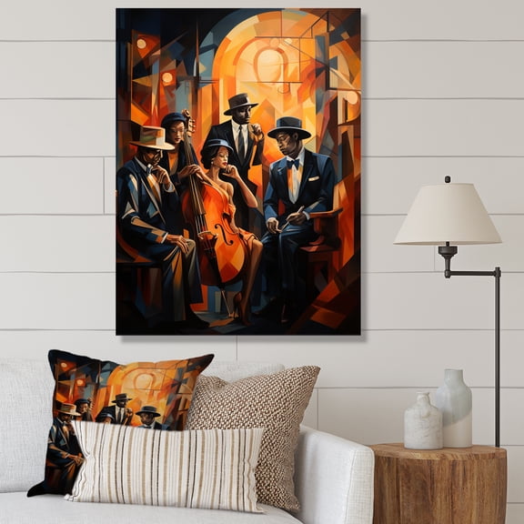 Designart "Renaissance of Harlem Jazz V" African American Canvas Print