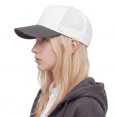 thumbnail image 7 of TOPTIE Quick Dry Baseball Cap, Vented Performance Laser Cut Mesh Hat, Adjustable Snapback Cap for Men and Women - White & Grey, 7 of 7