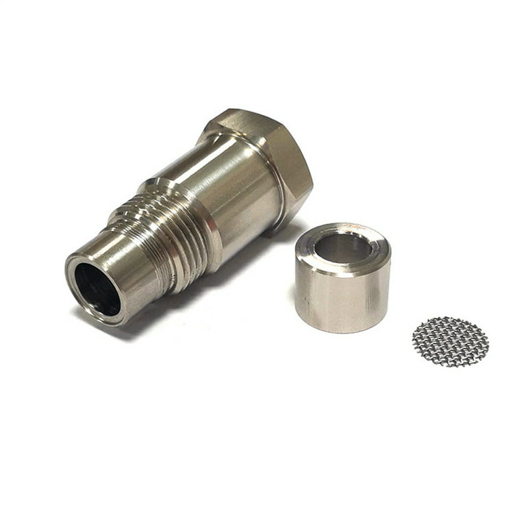 M18*1.5 Car O2 Sensors Protective Plug Adapter Stainless Steel Engine  Eliminator Adapter with Filter 