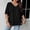 Black plus size flowy tops for women a1, variant on Women Plus Size V Neck Short Sleeve Flowy Casual Solid Loose Tshirt Party Summer Beach Vacation Tops, Black XL