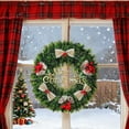 thumbnail image 5 of Honmine Christmas Wreath with Flocked Pine, Red Poinsettias, Gold Stars, Natural Pine Cones, Holiday Door Decorations, Traditional Winter Style, 5 of 6