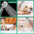thumbnail image 6 of Dog Shower Head 3 Mode Handheld High Pressure Pet Sprayer With 100 Inches Extra Long Stainless Steel Hose (Polished Chrome), 6 of 8