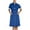 Blue, variant on Xfvqtps Womens Nurse Dress with Pockets Button Short Sleeve Splicing Stand Collar Caregiver Work Dress Blue