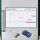 thumbnail image 1 of Uxcell 16.9" x 11.8" Calendario de tareas magnético, pizarra blanca de borrado en seco, 1 of 6