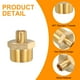 thumbnail image 3 of Uxcell 2pcs Hex Nipple Brass Pipe Fitting, Conector macho NPT de 1/4 x macho NPT de 3/4 con cinta PTFE, tono dorado, 3 of 6