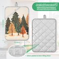 thumbnail image 6 of Yayeee Pot Holders Kitchen Heat Resistant with Pocket 7"x9.8" Cotton Oven Cooking Hot Pads, Brown Christmas Trees, 6 of 7