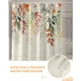 thumbnail image 6 of Thanksgiving Shower Curtain Set ，Waterproof Fabric Shower Curtains Watercolor Leaves Shower Curtains for Bathroom,Bathroom Decor 66"x72", 6 of 7