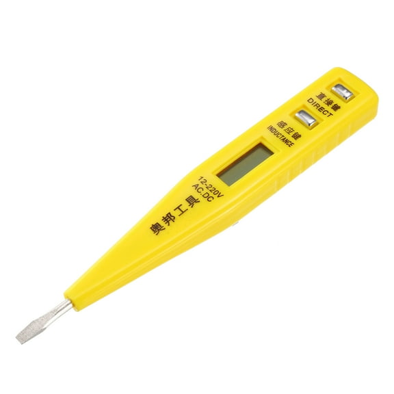 Electrical Voltage Detector Pen , 12-220V LCD Digital , Slot Screwdriver
