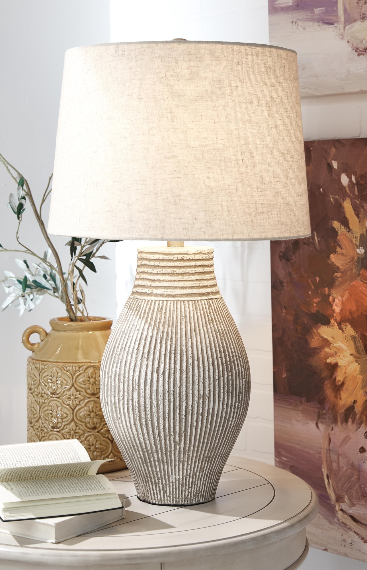 Signature Design by Ashley Casual Layal Table Lamp, Beige