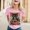 Pink, variant on Graphic Tennis Tees for Women T-Shirts Cat Ramen Graphic Tee for Women Anime Top Casual Crewneck Shirt Lightweight Everyday Wear Beige M