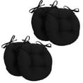 thumbnail image 1 of Coussins de Chaise Ronds en Sergé Uni 16 Pouces (Ensemble de 4) - Noir, 1 of 2