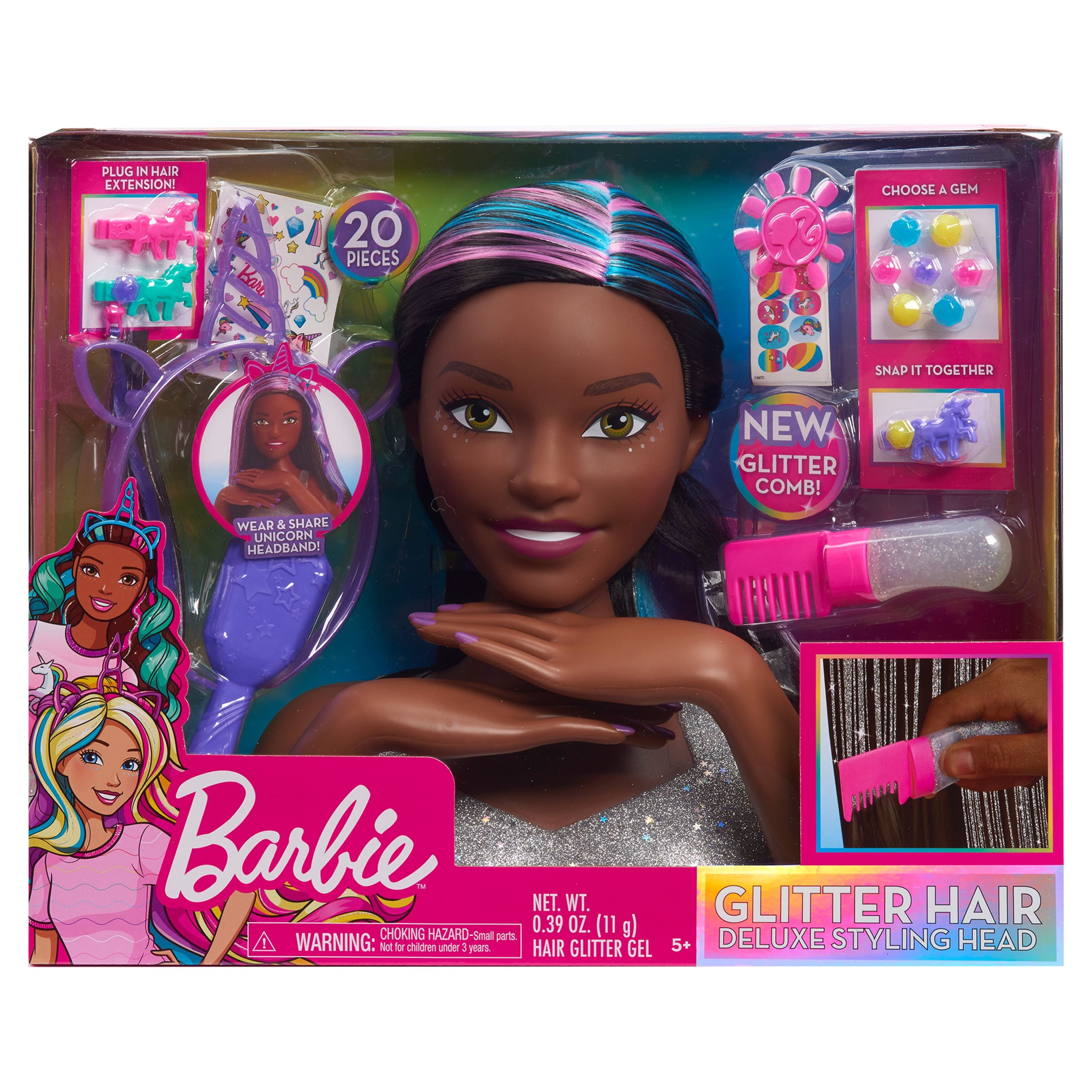 Barbie glitter styling head new arrivals