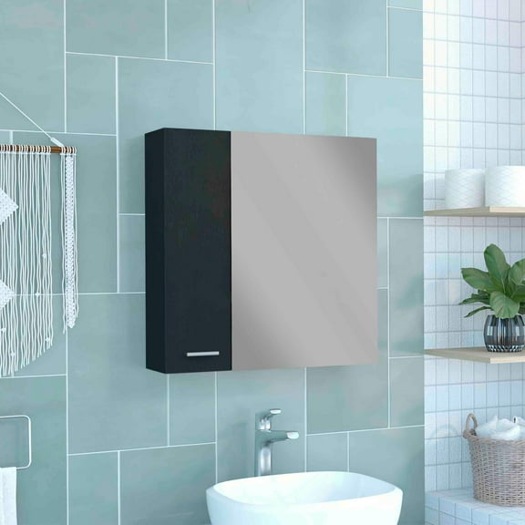 Sines Mirror Medicine Cabinet with Double-Door Mirrored Front, Four Interior Storage