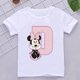 thumbnail image 3 of Camisetas de algodón para niños de Minnie, combinación de letras de la A a la Z, ropa de dibujos animados de Disney Kawaii, camisetas casuales para niños y niñas, 3 of 5