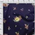 thumbnail image 3 of oneOone Cotton Poplin Navy Blue Fabric Florals Sewing Craft Projects Fabric Prints By Yard 56 Inch Wide, 3 of 6